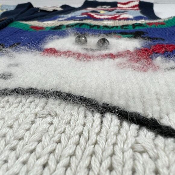 Christopher & Banks Vintage Hand Embroidered Four Seasons Wool Sweater Vest Sz L - Picture 14 of 16